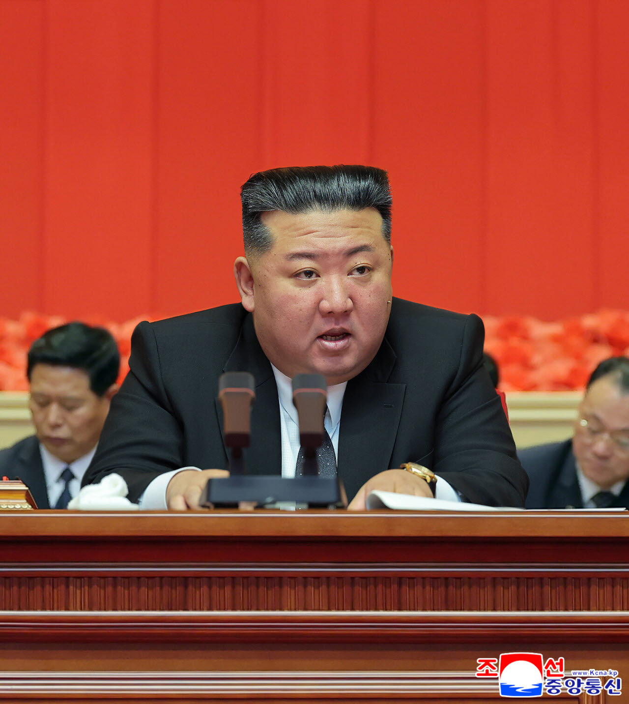 김정은 북한 국무위원장이 지난 9월 21일 노동당 제3차 선전부문일군강습회 폐강식에 참석해 연설했다고 조선중앙통신이 22일 보도했다.(사진=연합뉴스)