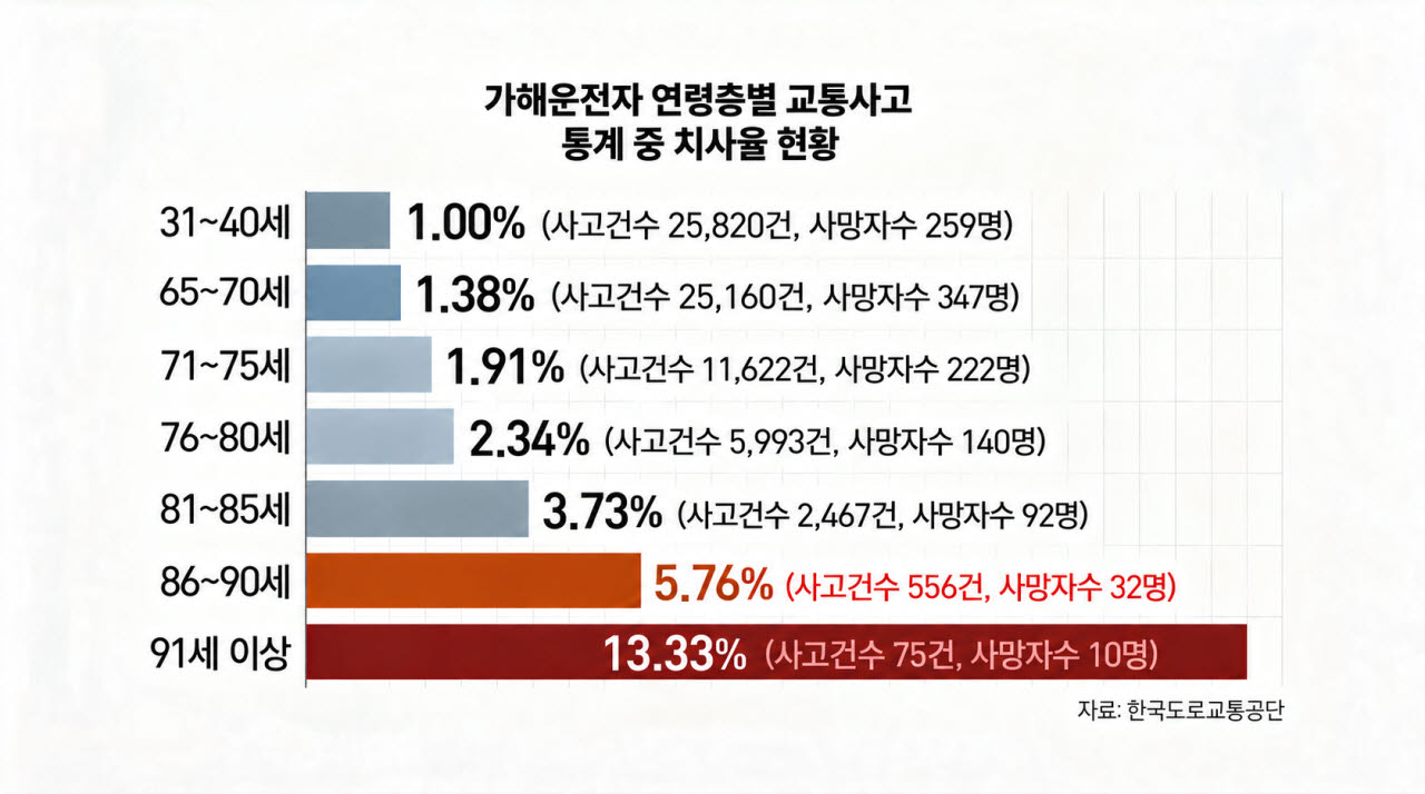 한국도로교통공단 통계를 바탕으로 제작한 AI 생성 그래픽