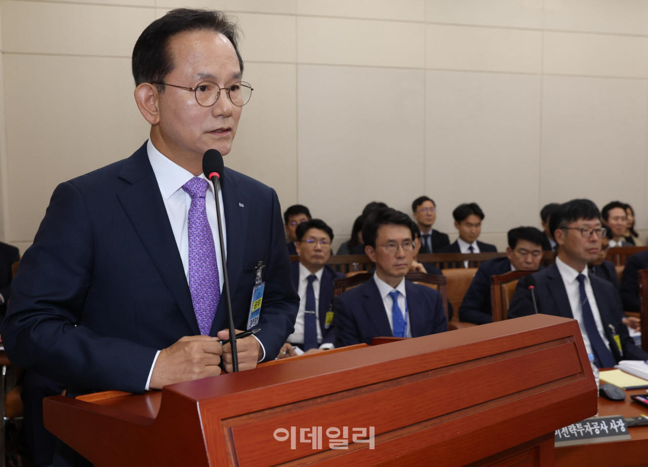 [포토]국정감사, '답변하는 김종출 카이 대표'