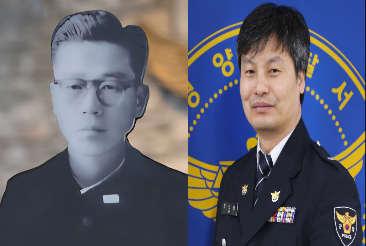 고(故) 심연수 경사와 고 김선현 경감. (사진=경찰청 제공)