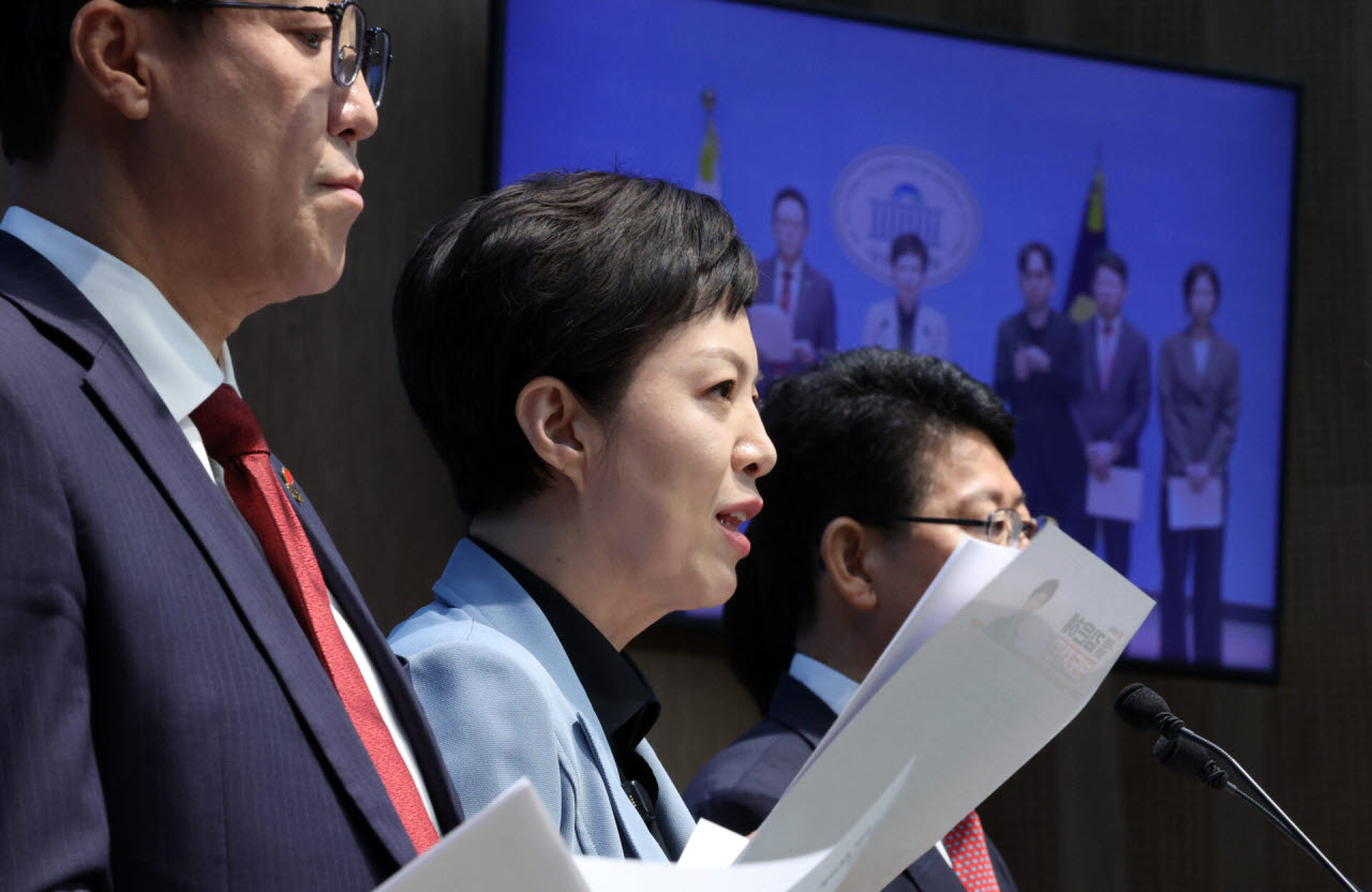 지난 9월 현안 관련 기자회견 하는 김은혜 국민의힘 의원. (사진=뉴시스)