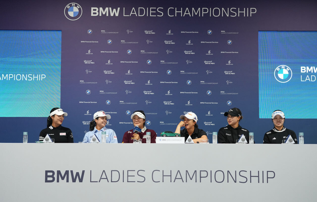 왼쪽부터 윤이나, 최혜진, 유해란, 김세영, 김민솔, 서교림.(사진=대회조직위 제공)