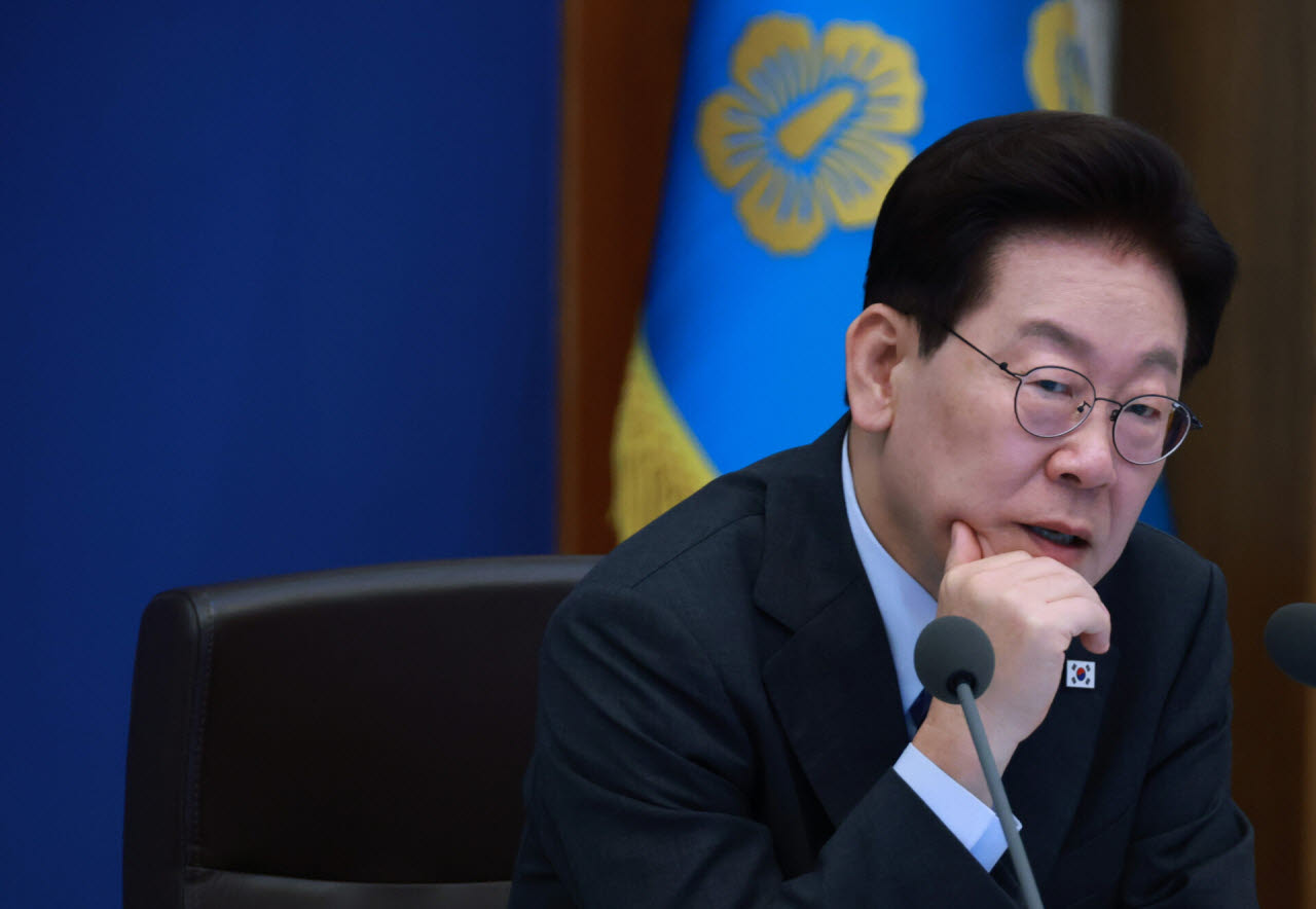 이재명 대통령이 20일 청와대에서 열린 국무회의에서 발언하고 있다.(사진=연합뉴스)