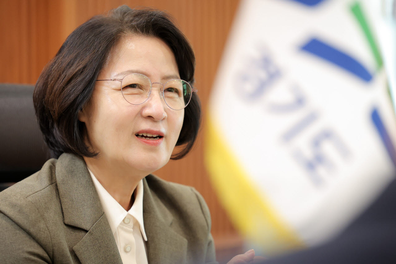 추미애 경기도지사가 이데일리와 인터뷰를 하고 있다.(사진=경기도)