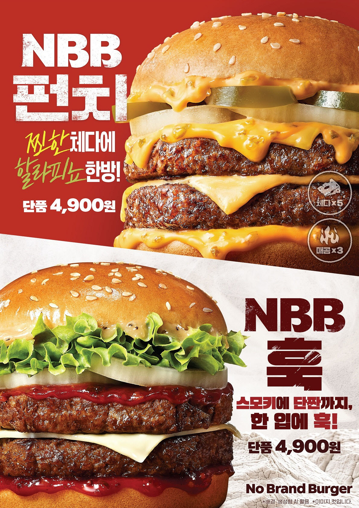 노브랜드 버거 훅 펀치 포스터. (사진=신세계푸드)