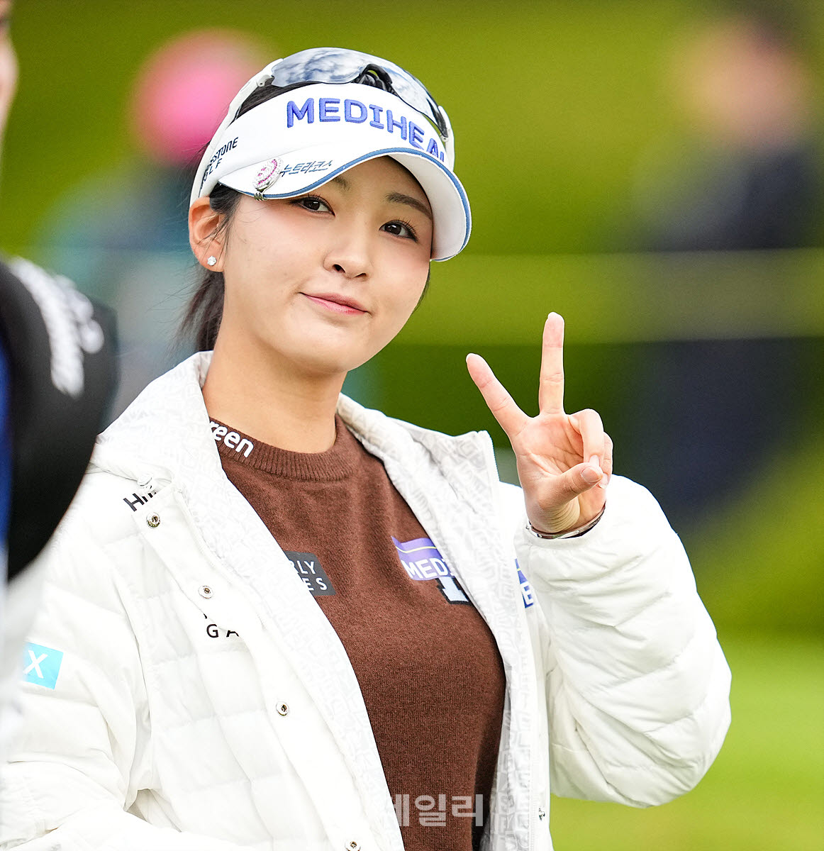 [포토]이예원,우승 도전 브이 미소