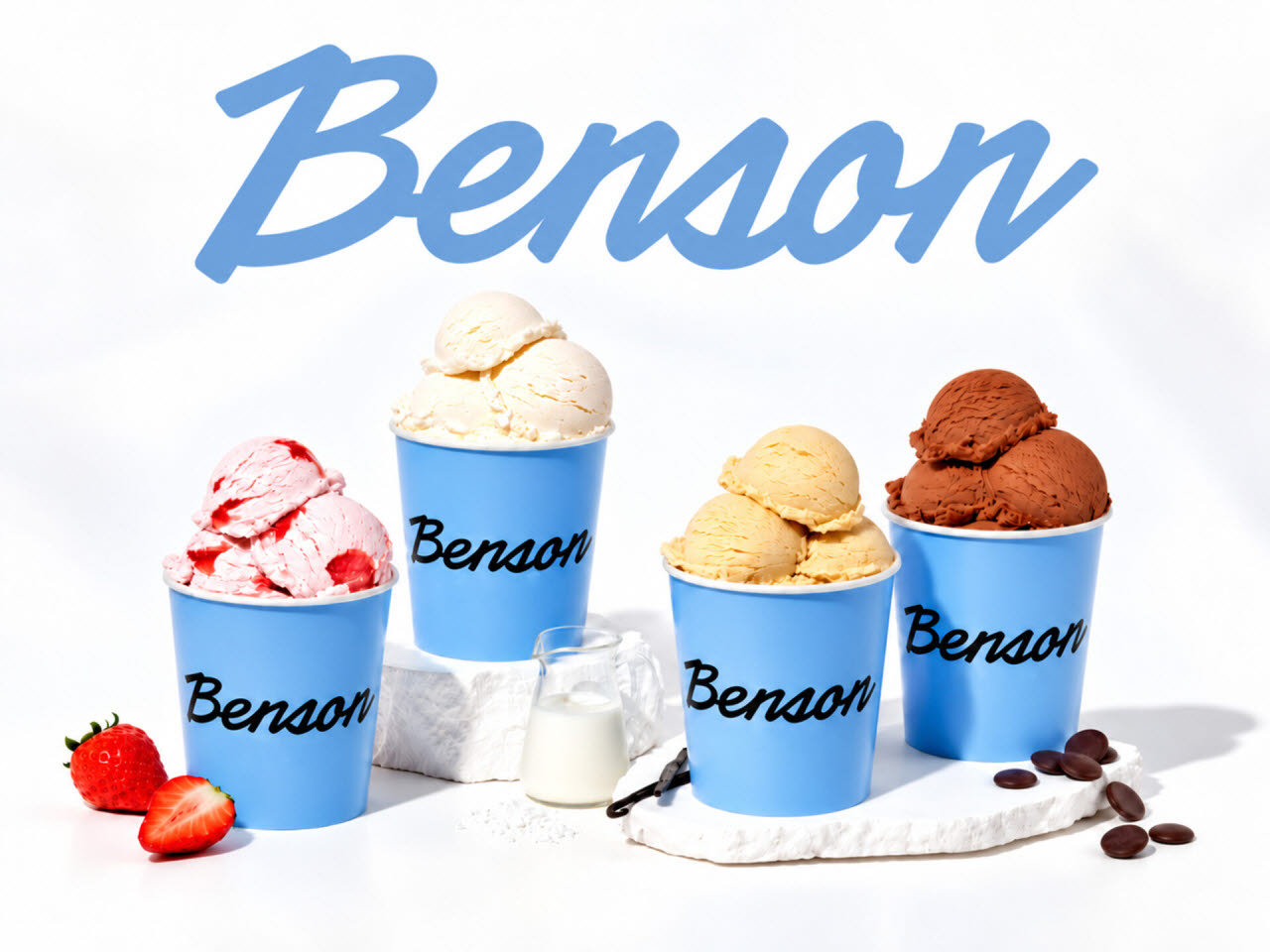 프리미엄 아이스크림 브랜드 벤슨(Benson) 이미지