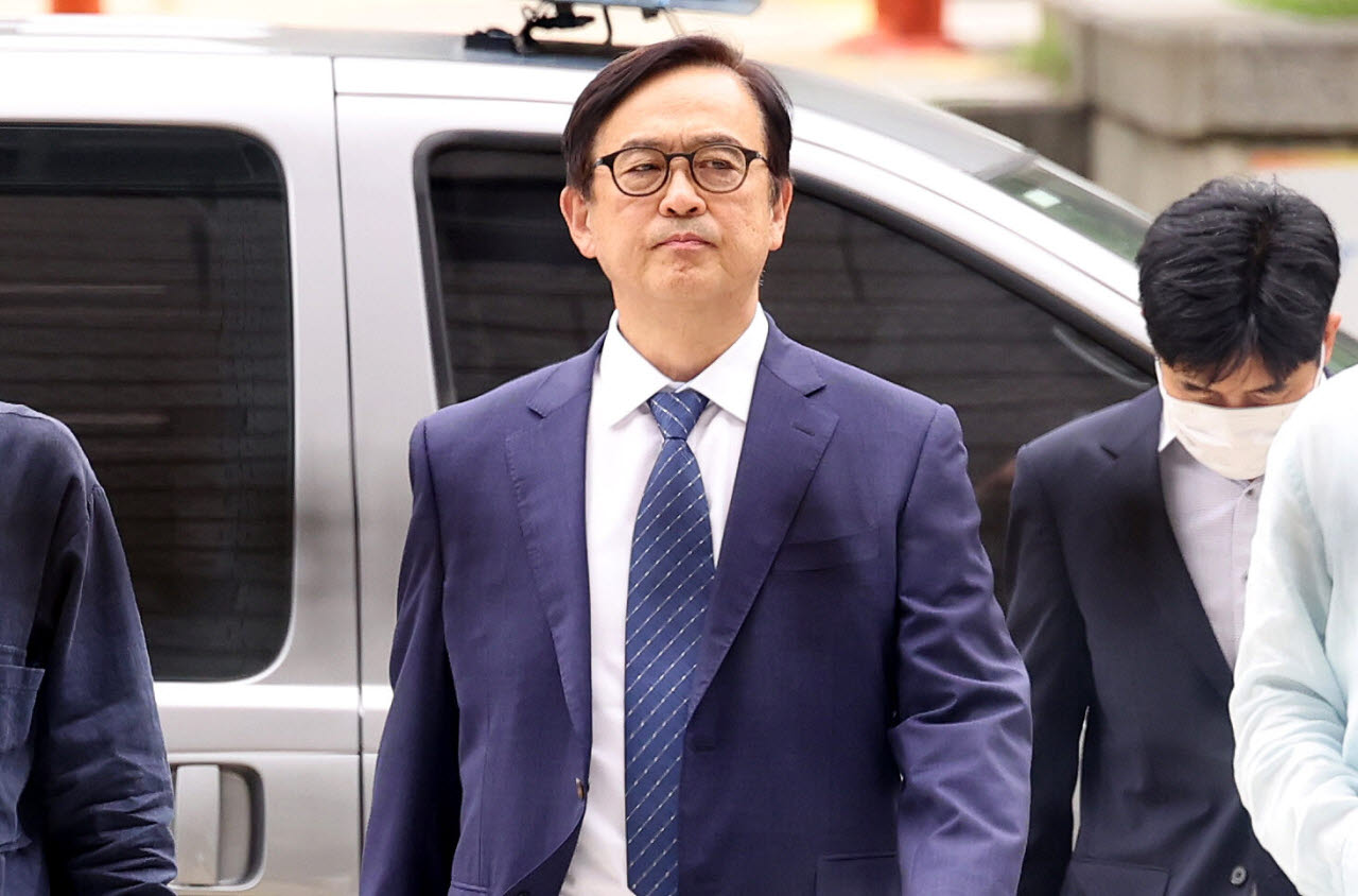 영장실질심사 출석하는 안승호 전 삼성전자 IP센터장 부사장. (사진=뉴시스)
