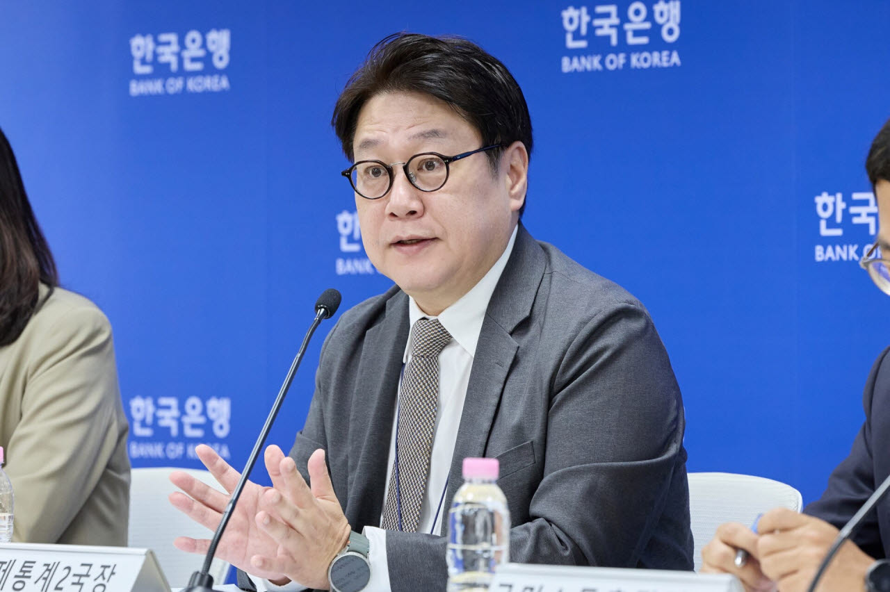 이동원 한국은행 경제통계2국장이 27일 오전 서울 중구 한국은행에서 열린 '2026년 3분기 실질 국내총생산(속보)' 설명회에서 발언하고 있다. (사진= 한국은행)