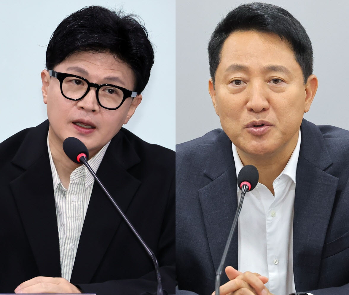 한동훈 무소속 의원(왼쪽), 오세훈 서울시장.(사진=연합뉴스)