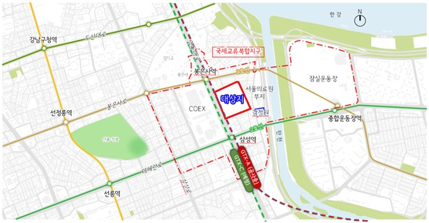현대차그룹 GBC 부지 위치도 (자료=서울시)