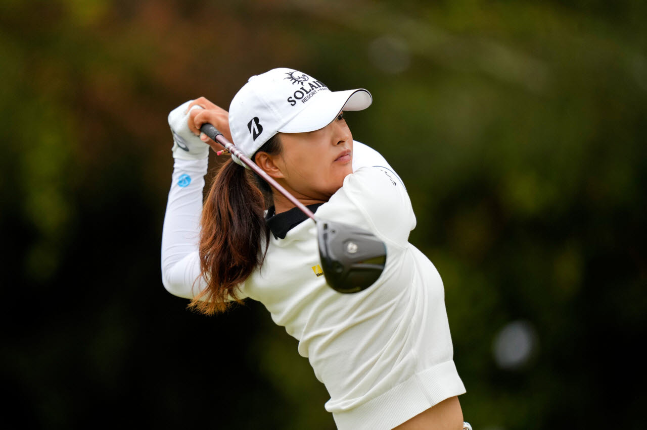 고진영이 지난 6월 미국 캘리포니아주의 퍼시픽 팰리세이즈에서 열린 미국여자프로골프(LPGA) 투어 US 여자오픈 1라운드에서 티샷을 날리고 있다.(사진=AP/뉴시스)