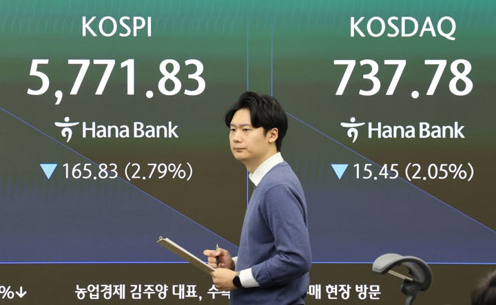 30일 서울 중구 하나은행 딜링룸 현황판에 코스피가 표시되고 있다. (사진=연합뉴스)
