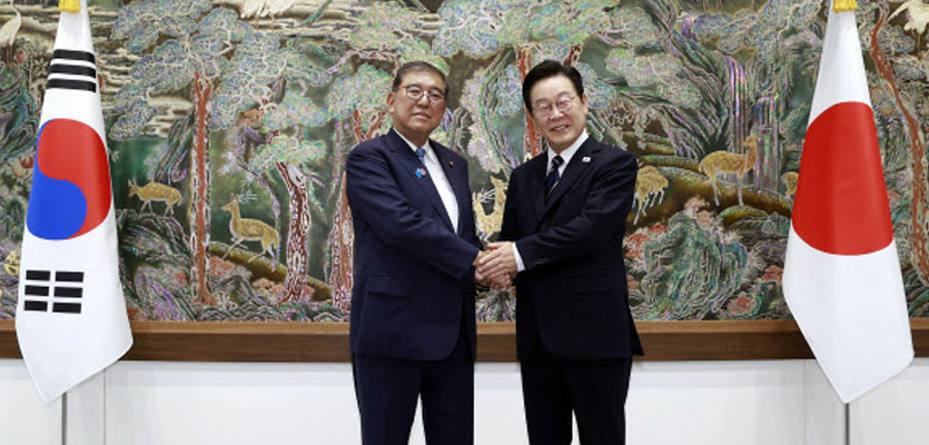 李·이시바 세 번째 회동…“한반도 비핵화 의지 재확인”(종합)