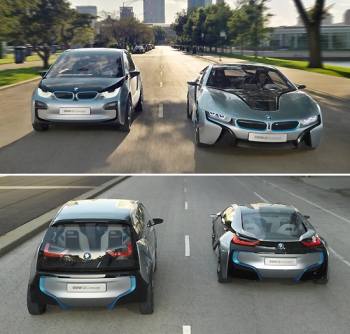  BMW 전기차 i3, 스포츠카 i8과 함께                                                                                                                                                                