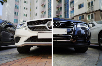  벤츠 CLS 400 vs 아우디 A7 45TDI 전면 비교                                                                                                                                                        