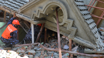  네팔 강진으로 무너진 건물                                                                                                                                                                        
