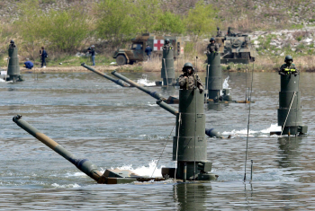  K-2 흑표전차 잠수도하훈련                                                                                                                                                                        