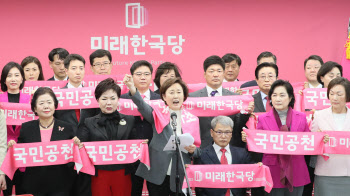 미래한국당 국민 공천장 수여식 결의문 낭독                                                                                                                                                         