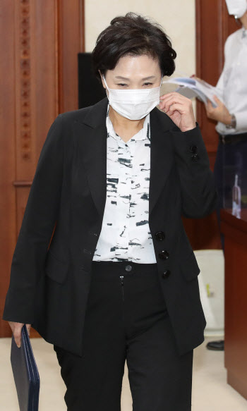 국정현안점검조정회의 참석하는 김현미 장관                                                                                                                                                         