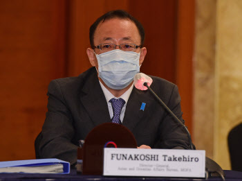 한미일 북핵 논의, '발언하는 후나코시 다케히로'                                                                                                                                          
