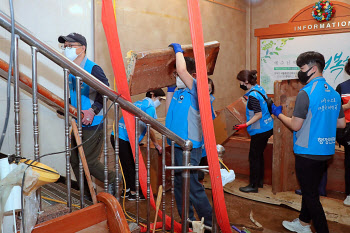 행복드림봉사단, 사당동 지역의 수해 복구                                                                                                                                                           