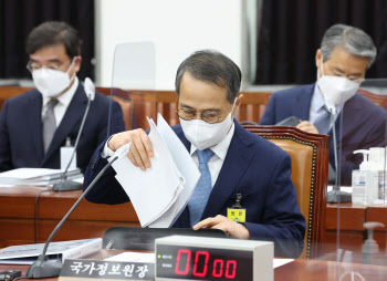 김규현 국정원장, '정보위 전체회의 참석'                                                                                                                                                 