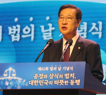  '법의 날' 축사하는 박성재 법무부 장관                                                                                                                                                  