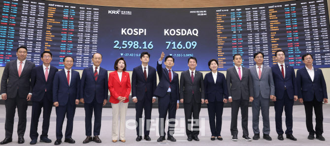 한국거래소 찾은 김문수 국민의힘 대선후보                                                                                                                                                          
