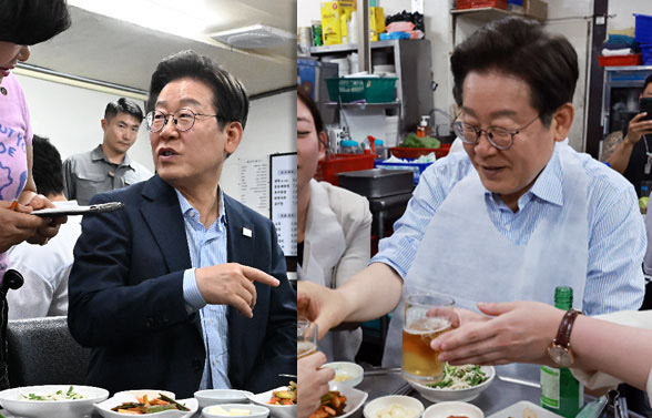 고깃집에 등장한 李대통령…골목경제 살리려 깜짝 외식                                                                                                                                                     