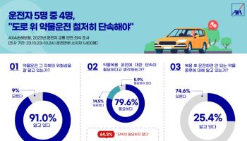 운전자 5명 중 4명 ″도로 위 약물운전 철저히 단속해야″