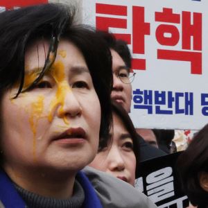 국회의원 계란 테러에 단식까지…거칠어지는 탄핵 집회(종합)