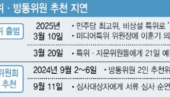미디어 혁신의 기회, 민주당 손 놓았나…미디어특위·방통위원 추천 지연