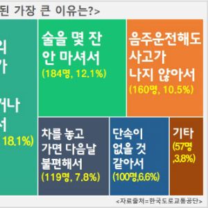 음주운전 이유 물어보니…‘기막힌 대답’ 1위는?