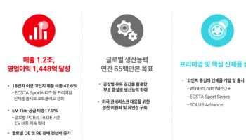 금호타이어, 1Q 역대 최대 매출…"고인치 타이어 판매 확대"(종합)