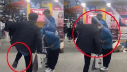 [단독] "이재명 XXX"…선거운동원 폭행 남성, 경찰 내사 착수 (영상)