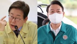 尹은 녹색으로 바꿨는데…李, 노란색 민방위복만 입는 이유는