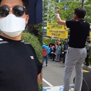 尹 구속심사 출석…법원 향한 전한길 “끝까지 지켜나갑시다”