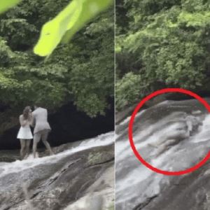 “결혼해줄래?” 폭포서 청혼하다 추락…여자친구 ‘충격’(영상)