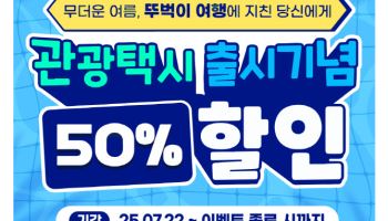 티머니GO·카카오 T로 지역 관광택시·시티투어 예약…22일부터