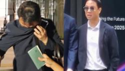 "잡범인가, 왜 도망"…얼굴 가리던 김건희 오빠, 선글라스 꼈다	