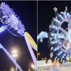 360도 회전 놀이기구 공중서 ‘뚝’ 두 동강…수십명 부상(영상)