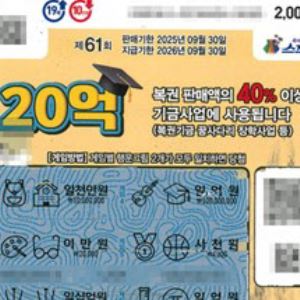 "알딸딸한데 복권이나"…술김에 산 복권 2장 모두 1등 당첨