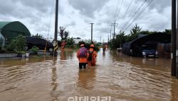 경기북부 일대 이틀째 많은 비…파주 309㎜ 넘어