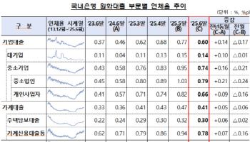 6월 국내 은행 대출 연체율 0.52%…전달 대비 0.12%p 하락