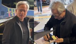 한국 온 젠슨 황, 알러뷰 외침에 고맙다…'팬서비스' 화답