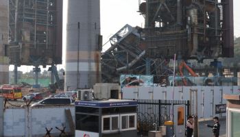 노동부·환경부 장관, '울산화력 붕괴' 중수본 현장회의