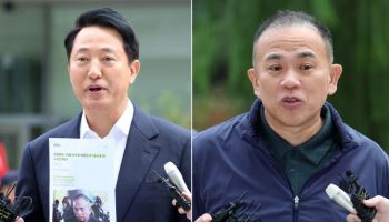 특검서 마주한 오세훈·명태균, 12시간 조사 종료…"평행선"