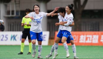WK리그 화천 KSPO. 챔프전서 서울시청에 기선 제압