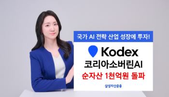 삼성운용, ‘KODEX 코리아소버린AI’ 순자산 1000억 돌파